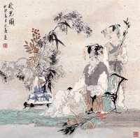 吴元奎 甲申（2004年）作 秋思图 镜心
